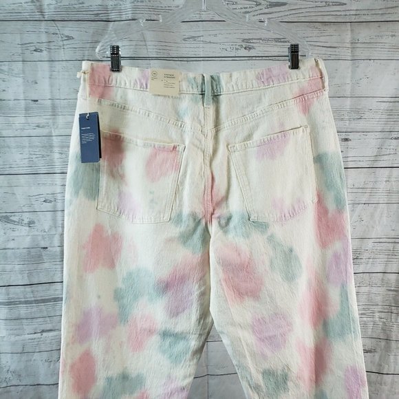 Universal Thread Womens Vintage Straight Jeans Sz 18 White Pink High Rise - Picture 4 of 7